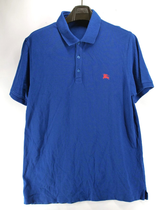 Burberry Other - Burberry Brit Mens XXL 2XL Polo Shirt Blue Piqué Cotton Short Sleeve Casual